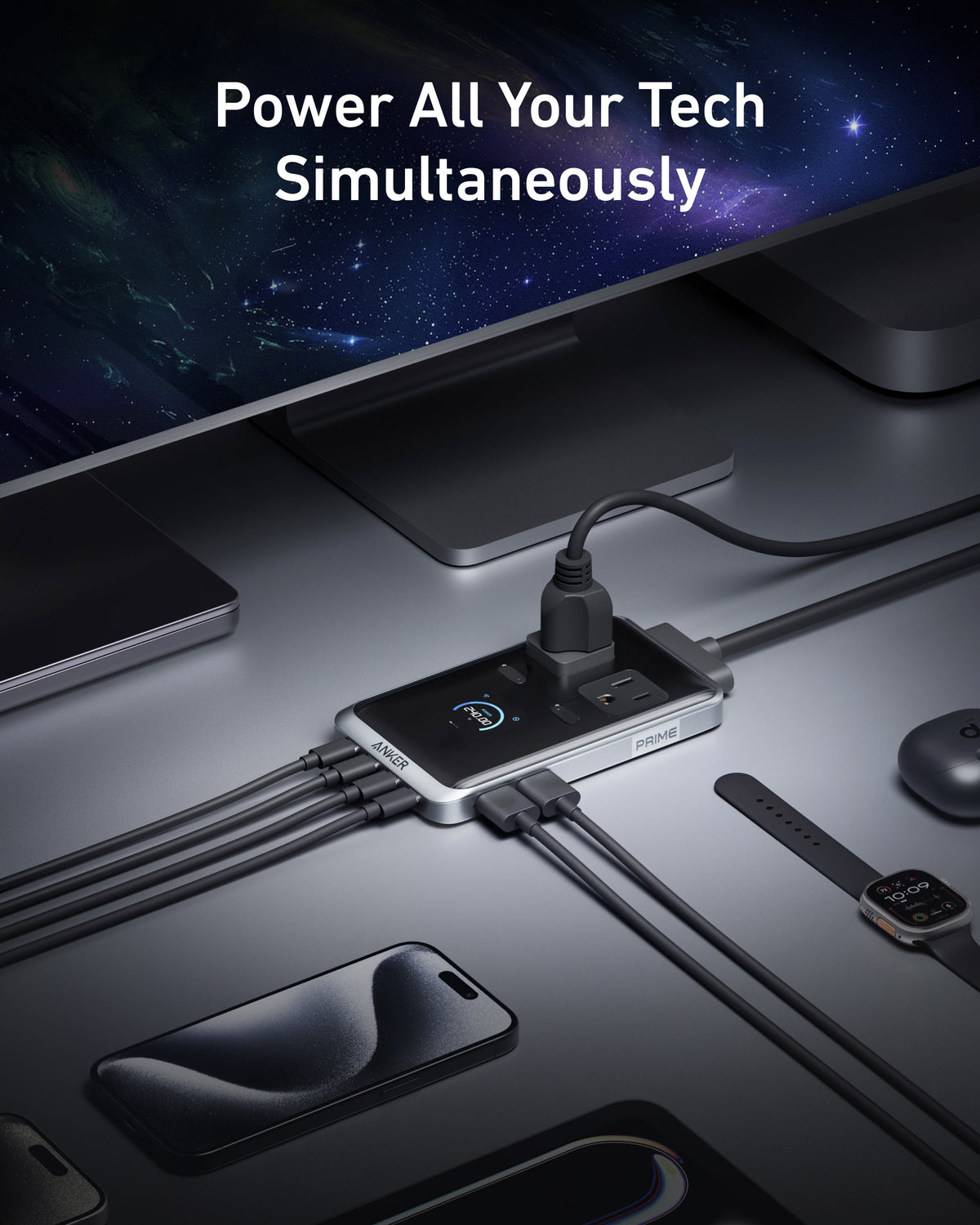 Anker Prime Charging Station (8-in-1, 240W) and USB-C to USB-C Cable (6 ft, 240W )